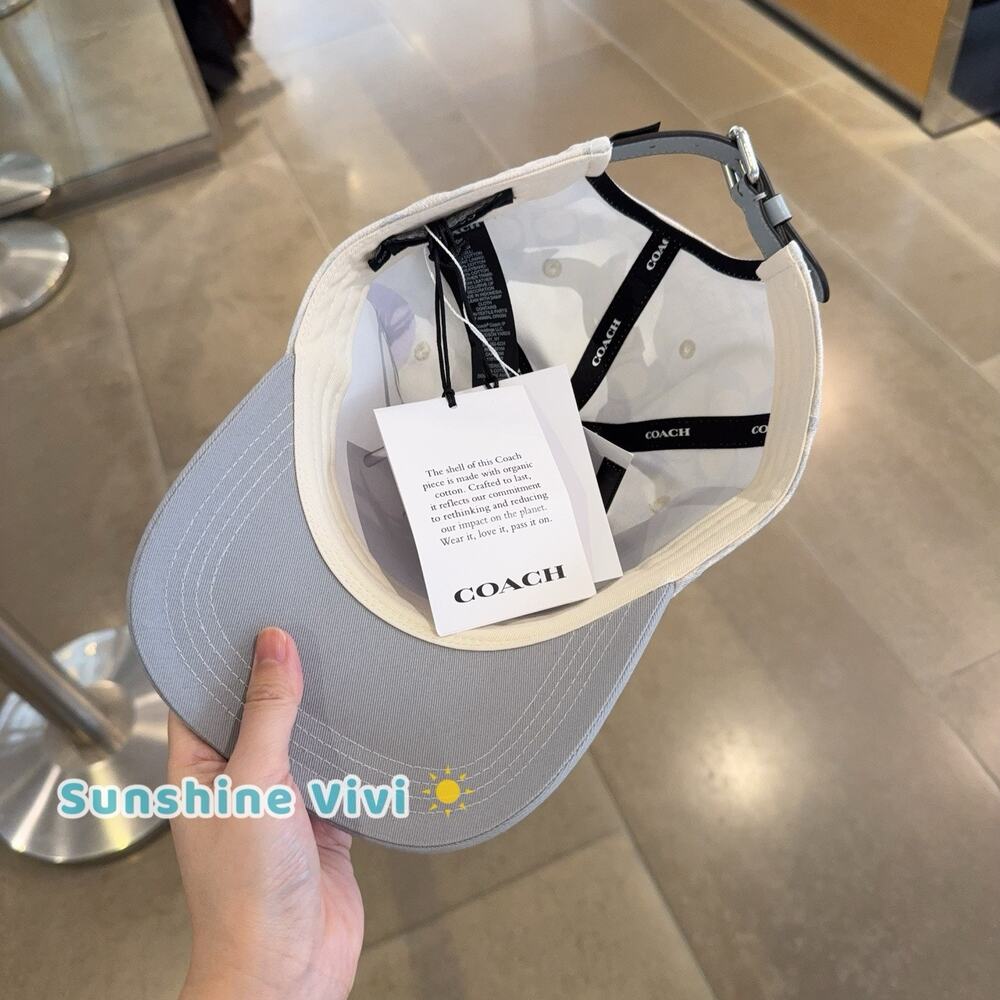 NWT COACH Baseball Signature Hat Unisex chalk blue one size CEH64 - Picture 4 of 5